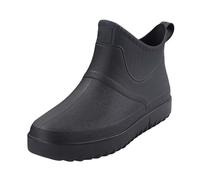 Rain Boots For Men - Waterproof Rubber Shoes Outdoor Walking Water Shoes Ankle Boots Fashion Rubber Chelsea Shoes Comfort Solid Color Thick Sole Non-Slip Shoes Plus Size Casual Rain Boots