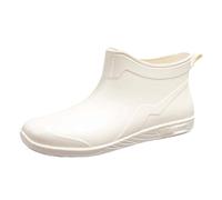 Rain Boots for Women Men Women's Glossy Boot Warm Eva/PVC Footbed Waterproof Ankle Non-Slip Easy to Clean White