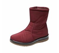 Rain Boots For Women,Women's Boots For Daily Casual Winter Adventuring Insulated Design For Ultimate Comfort And Warmth During The Season (Red, 5.5)
