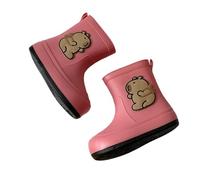 Rain Boots Kids Boys Girls Toddlers Wellies Waterproof Non-Slip Wellington Boots Rainy Snow Animal Cartoon Pattern For Wider Calf Fitting Dog Walking Shoes for Festivals Garden (11-12Years)