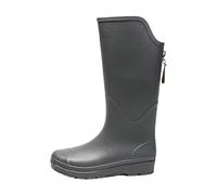Rain Boots Women's High, Rain Shoes Women's Waterproof Boots Plain Half Boots Non-Slip Wellington Boots Long Rubber Boots Wear-resistant Outdoor Shoes Comfortable Garden Shoes Women's Boots, gray, 4
