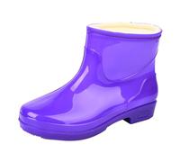 Rain Boots Women's Short Lined Wellington Boots Winter Boots - Warm Non-Slip Rain Shoes Rubber Shoes Half Boots - Outdoor Short Shaft Slip Boots Fishing Boots Rain Boots for Women, purple, 4 UK