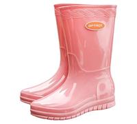 Rain Boots Women's Wellington Boots Waterproof Rain Shoes Rubber Boots Garden Rain Boots Outdoor Work Fishing Car Wash Kitchen Non-Slip Overshoes Rubber Shoes, pink, 5 UK