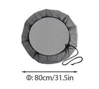 Rain Bucket Mesh Net with Utility Cord, Water Bucket Cover Lid Designed to Keep Dirt and Insects Away from Stored Rainwater (80cm)