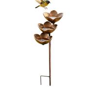 Rain Catcher Garden Stake for Birds 3-Layer Flower Bee Waterer
