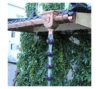 Rain Chain, 2.6M Rain Chains for Gutters for Heavy Pure Copper Catcher Chain for Downspouts Temple Scenic Water Diversion House and Garden Decor for Exterior Gutters(A 2.6M)