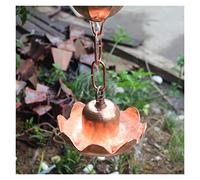 Rain Chain, 2.6M Rain Chains for Gutters for Heavy Pure Copper Catcher Chain for Downspouts Temple Scenic Water Diversion House and Garden Decor for Exterior Gutters(J 2.6M)