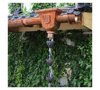 Rain Chain, 2.6M Rain Chains for Gutters for Heavy Pure Copper Catcher Chain for Downspouts Temple Scenic Water Diversion House and Garden Decor for Exterior Gutters(C 2.6M)