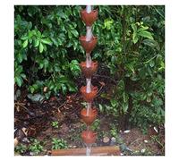Rain Chain, 2.6M Rain Chains for Gutters for Heavy Pure Copper Catcher Chain for Downspouts Temple Scenic Water Diversion House and Garden Decor for Exterior Gutters(K 2.6M)