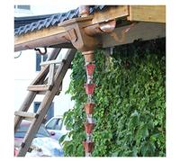 Rain Chain, 2.6M Rain Chains for Gutters for Heavy Pure Copper Catcher Chain for Downspouts Temple Scenic Water Diversion House and Garden Decor for Exterior Gutters(H 2.6M)