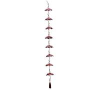Rain Chain 39 In Metal Rain Catcher Chain Effective Drainage Umbrella-Shape Rust Resistant Copper Hanging 8 Umbrella Cup Rain Gutter Chains For Villas, Courtyards, Parks Rain Chains for Gutters Rain C