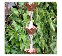 Rain Chain, Copper Rain Chains For Downspouts For Heavy Water Diversion Chain Bell For Gutters Japanese-style Eaves Falling Guide For Temple Villa for Exterior Gutters(Copper 23 Cherry Blossom Petals)