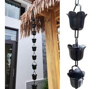 Rain Chain for Gutter Downspout, Decorative Water Flow Solution for Garden Patio and House Eaves
