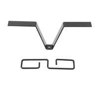 Rain Chain Gutter Clip Hook Hanger Premium Iron V Shaped Drain Pipe Adapter Black Zinc Plated Proof for Outdoor Downspout Water Flow Management 6.2 Inch 2 Parts
