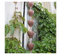 Rain Chain, Temple Rain Chains for Downspouts Drainage Chain Eaves Catcher Drip Gutters Villa Gutter Garden Decor for Exterior Gutters(E)