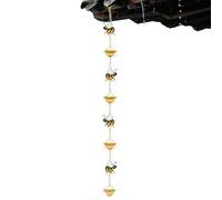 Rain Chains for Gutters - Bee Design Rainwater Collector, Rainwater Harvesting Chain | For Balconies, Terraces, Awnings, Porches, Patios, Yards, Gardens and Outdoor Use