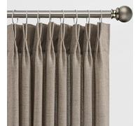 RAIN CITY Khaki Sheer Curtains for Living Room, Brownish Color Pinch Pleated Back Tab Drapes with Hooks,Linen Burlap Light Filtering Window Curtain Panels for Bedroom,W42 x L84, 2 Pieces