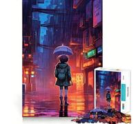Rain City Pixel bit Art Jigsaw 1000 Pieces for Teenagers Strengthen Memory Relaxing Fun Smooth Edge Santa Wish List (38x26cm)