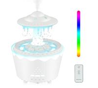 Rain Cloud Humidifier, Night Light Diffuser with Remote Waterfall, Cloud Rain Aromatherapy Essential Oil Diffuser, White Noise Air Humidifiers with 7 Colors LED Changing Lamp for Bedroom Desk