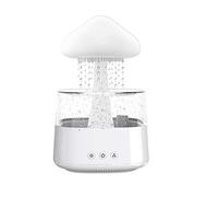Rain Cloud Humidifier, Snuggling Cloud Rain Humidifier Raincloud Diffuser, Cute Raining Cloud Night Light Diffuser Aromatherapy Essential Oil Diffuser Micro Desk Fountain Gift for Mother (White)