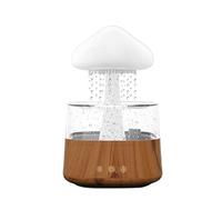 Rain Cloud Humidifier - Snuggling Cloud Rain Humidifier Raincloud Diffuser, Cute Raining Night Light Cloud Diffuser Aromatherapy Essential Oil Diffuser Micro Desk Fountain Water Drop Sound (Brown)