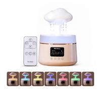 Rain Cloud Ultrasonic Aroma Diffuser & Humidifier 300ml - LED Night Light, White Noise, Bluetooth Speaker, Remote Control - Cool Mist for Relaxing Bedroom & Office Ambience