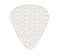 Rain Clouds Partic Guitar Picks Picks 12 Pack with Thin Box,Cumulus Form Rain Clouds Participating Rain on Mild Background,Special Guitar Plectrums Gift Set for Guitarist,Blue Grey White