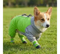 Rain Coat for Dog Raincoat With Full Cover And Four Legs All Weather Raincoat For Small To Medium (Green, XXXXXL)