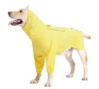 Rain Coat for Dogs, Reflective Rain Jacket for Dogs with Traction Rope Hole, Adjustable Poncho for Nighttime Visibility Medium Large Pet Hiking Trips Rainy Day Walk