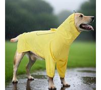 Rain Coat for Dogs | Reflective Rain Jacket for Dogs with Traction Rope Hole - Adjustable Poncho for Nighttime Visibility Medium Large Pet Hiking Trips Rainy Day Walk