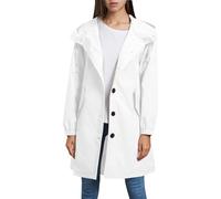 Rain Coat Womens,Lightweight Waterproof Jacket Active Outdoor Trench Zipper Hiking Walking Cycling Quick Dry Rain Coats For Women Long Sleeve Ladies Raincoats With Hood White