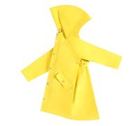 Rain Coats for Kids Long Sleeves Buttons Raincoat Girls Boys Waterproof Lightweight Rains Jacket with Hoods Unisex Toddler Reusable Breathable Raincoats Plain Outdoor Poncho Yellow