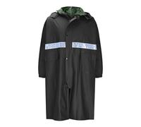 Rain Coats for Men Long Waterproof Jacket with Hood Light Reflective Strip Rain Jacket Relaxed Fit Anti Storm Rainwear Hooded Rainstorm Proof Outdoor Jackets Fishing Coats