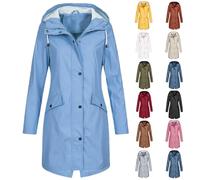 Rain Coats for Women, Ladies Lightweight Rain Coat with Hood & Pockets, Full Coverage Windproof Walking Coat, Longline Outdoor Jacket for Hiking, women's Outdoor Waterproof Jackets