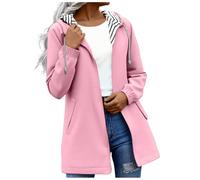 Rain Coats for Women Lightweight Waterproof Jackets with Pockets & Hood Functional Softshell Windbreaker Jacket Outdoor Windproof Coat Ladies Rain Jacket for Walking, Running and Hiking