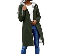 Rain Coats for Women Waterproof Long Rainjackets Plus Size Lightweight Hooded Jackets Active Outdoor Softshell Windbreaker Raincoat with Pockets Army Green XXL