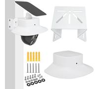 Rain Cover & Camera Corner Mount Compatible with Eufy Security SoloCam S340, Outdoor Weatherproof Cover and Mounting Bracket for Solocam S340, Sun Rain Shade Protects from Snow, UV-Rays and Glare