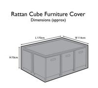 Rain Cover For Hestia 10 Seater Rattan Cube Set Weather Protection
