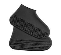 Rain Cover for Shoes, Waterproof Overshoe Protection, Reusable Boot Protection, Overshoes for Rain, Floor and Muddy Roads, Non-Slip Shoe Cover, Shoe Jacket, Wett, black, Medium