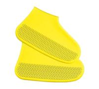 Rain Cover for Shoes, Waterproof Overshoe Protection, Reusable Boot Protection, Overshoes for Rain, Floor and Muddy Roads, Non-Slip Shoe Cover, Shoe Jacket, Wett, yellow, Medium