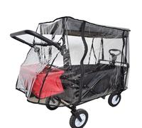 Rain Cover for Wagon Universal Clear Plastic Awning for Collapsible Beach Folding Utility Kids Grocery Push Stroller Wagon Cart Accessories Foldable