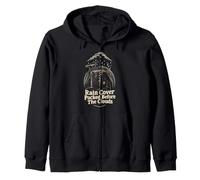 Rain Cover Packed Before The Clouds Funny Bike Commuter Zip Hoodie