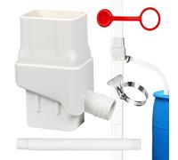 Rain Diverter Downspout - Second-Generation Rainwater Collection System, Adjustable Filtration Valve Kit | Eco-Friendly Downspout Diverter for 2 X 3 Inch Standard Gutters