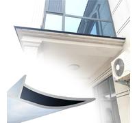 Rain Drop Edge Roof Molding Trim, Eagle-Beak Water Deflector Exterior Wall Drip Strip, 10 Cm Width Eaves Drip Line Roof Deflector Aluminum Alloy Strip(A-9PCS)