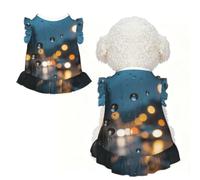 Rain Drop Glass L Pet Apparel for Small Dogs-Cute Summer Outfit for Puppy, Soft Breathable Pet Clothes for Cat
