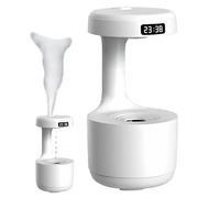 Rain Drop Humidifier with Cloud Design, 4.7 Inch Silent Humidifiers for Bedroom with Night Light and Quiet Run White