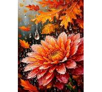 Rain Drops Flowers 300 Piece Jigsaw Puzzle for Adults, Creativity, Challenging and Difficult Puzzle, Brain Teaser Puzzles for Adults 300 Pieces for The Whole for Women, Men