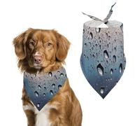 Rain Drops on Glass Dog Bandana for Small Medium Large Dogs Printing Pattern Adjustable Bibs Scarf Soft Washable Triangle Pet Costume Decor