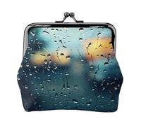 Rain Drops On Glass Print Coin Purse Wallet Buckle Kiss Lock Change Purse Change Holder Wallet Coin Purse