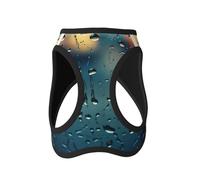 Rain Drops On Glass Print Dog Harness Reflective Pet Vest Harness Puppy Harnesses Leash Set,For Walking Training